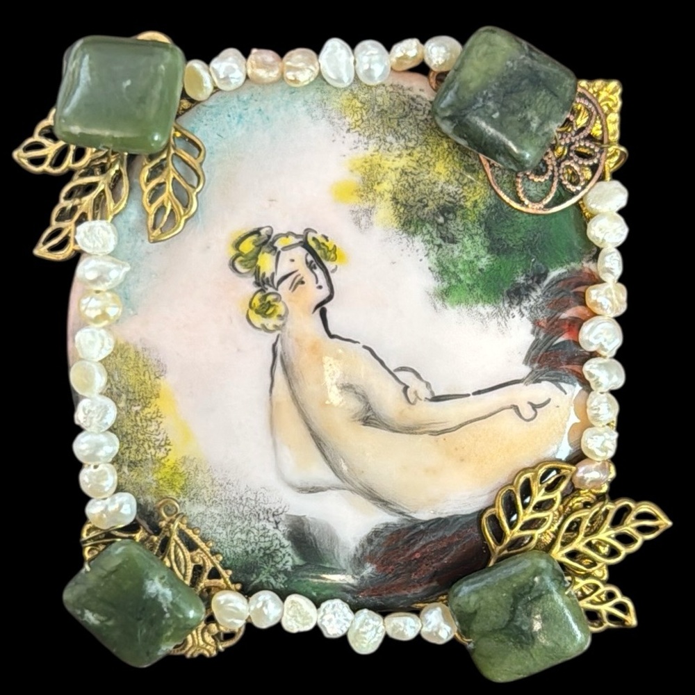 Rare Sarah Jane Artisan Vintage Brooch/ Pendant